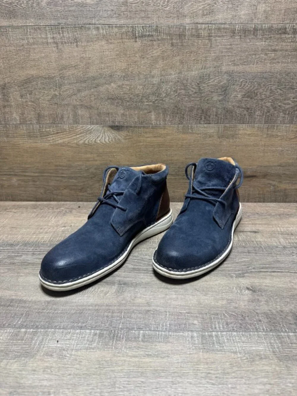 Born Theo Navy Leather Chukka Boots Men's Size 9
